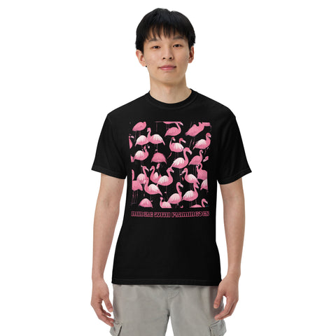 Men's Mingle with Flamingoes Premium T-shirt