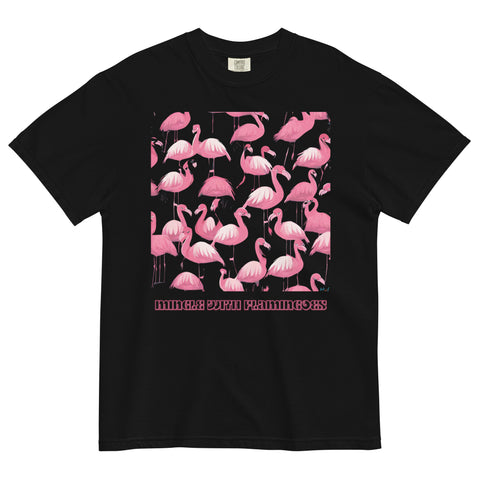 Women's Mingle with Flamingoes Premium T-shirt
