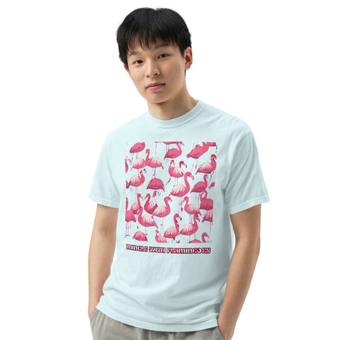 Men's Mingle with Flamingoes Premium T-shirt
