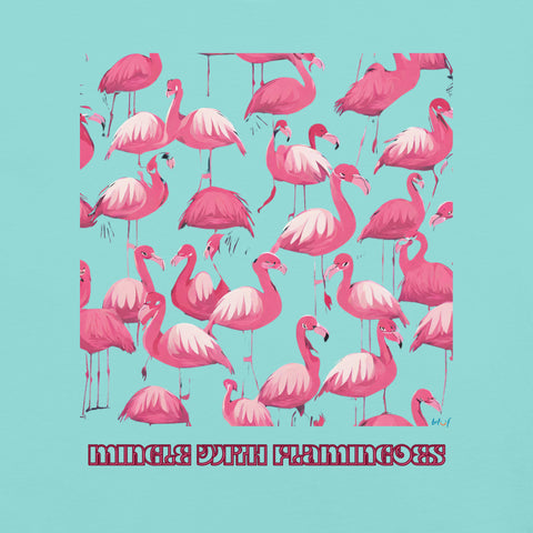 Men's Mingle with Flamingoes Premium T-shirt