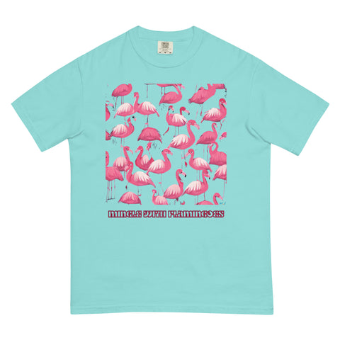 Women's Mingle with Flamingoes Premium T-shirt