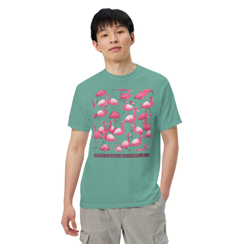 Men's Mingle with Flamingoes Premium T-shirt