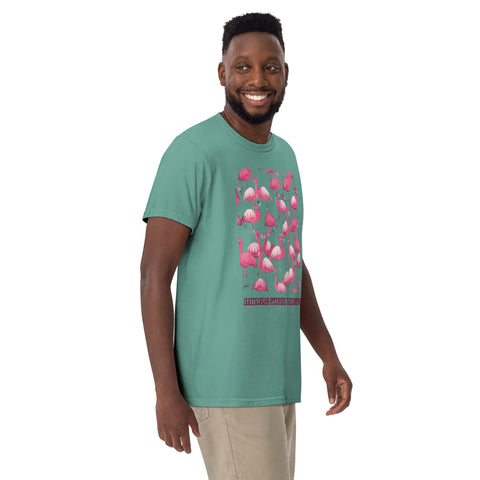 Men's Mingle with Flamingoes Premium T-shirt