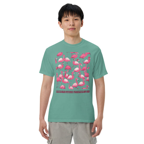 Men's Mingle with Flamingoes Premium T-shirt