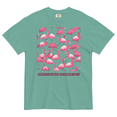 Women's Mingle with Flamingoes Premium T-shirt