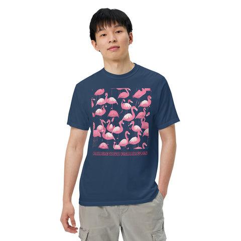 Men's Mingle with Flamingoes Premium T-shirt