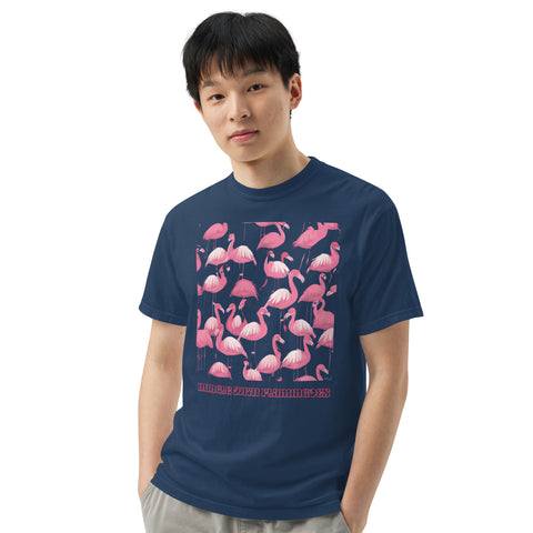 Men's Mingle with Flamingoes Premium T-shirt