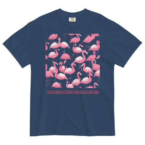 Women's Mingle with Flamingoes Premium T-shirt