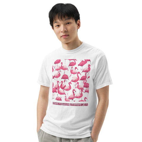 Men's Mingle with Flamingoes Premium T-shirt
