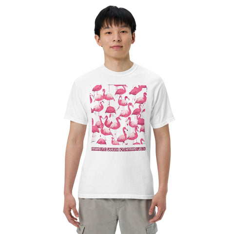 Men's Mingle with Flamingoes Premium T-shirt