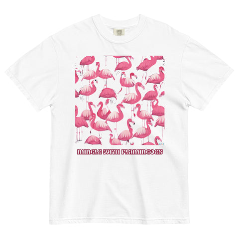 Women's Mingle with Flamingoes Premium T-shirt