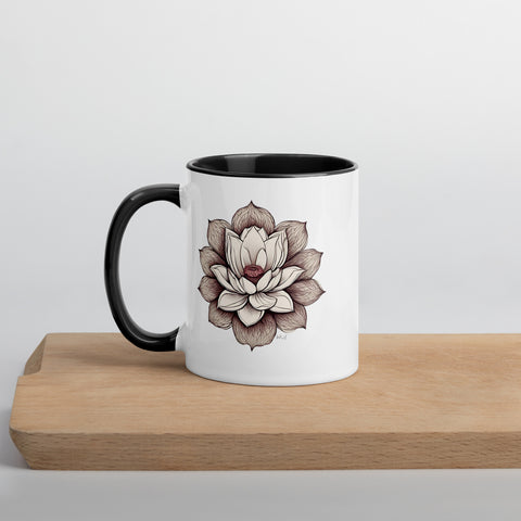 Lotus Mug with Color Inside