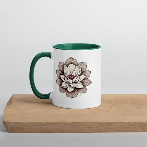 Lotus Mug with Color Inside