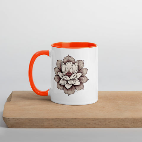 Lotus Mug with Color Inside