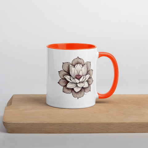 Lotus Mug with Color Inside