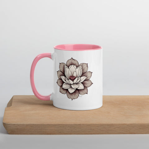 Lotus Mug with Color Inside