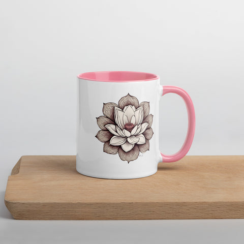 Lotus Mug with Color Inside