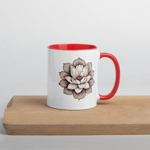 Lotus Mug with Color Inside