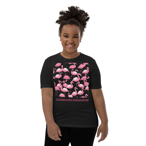 Youth Mingle with Flamingoes Short Sleeve T-shirt