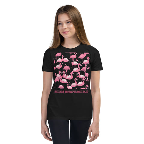 Youth Mingle with Flamingoes Short Sleeve T-shirt