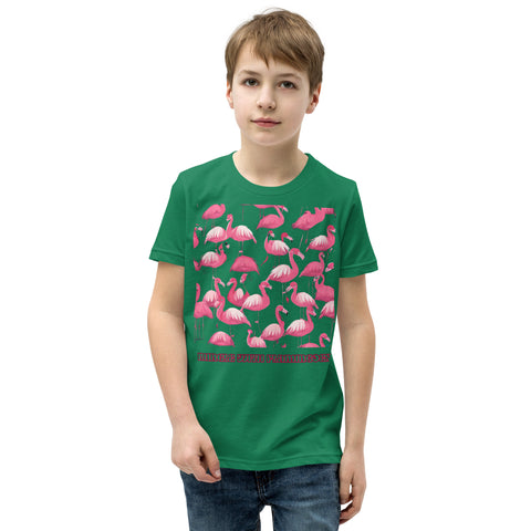 Youth Mingle with Flamingoes Short Sleeve T-shirt