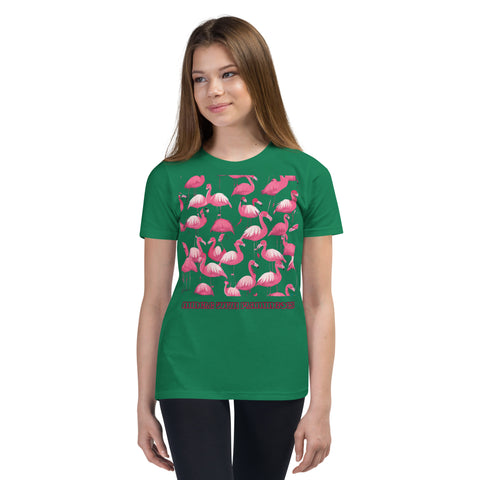 Youth Mingle with Flamingoes Short Sleeve T-shirt