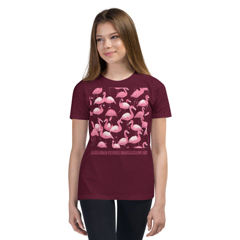 Youth Mingle with Flamingoes Short Sleeve T-shirt