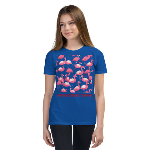 Youth Mingle with Flamingoes Short Sleeve T-shirt