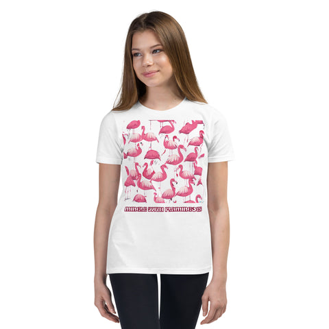 Youth Mingle with Flamingoes Short Sleeve T-shirt